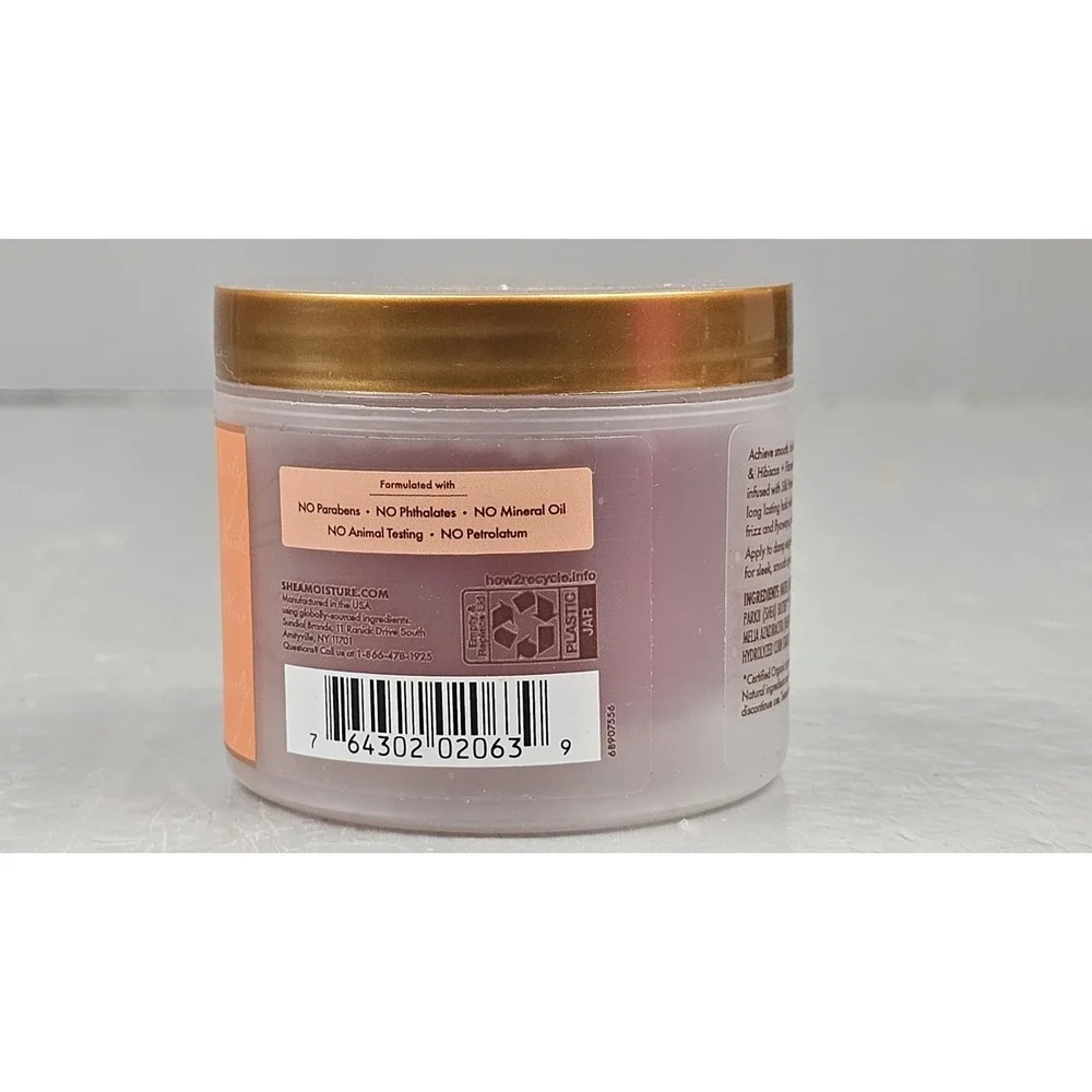 2 Pack Shea Moisture Styling Gel 15oz & Edge Gel 3.5oz Flaxseed Coconut Hibiscus